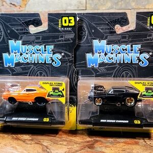 2-Lot Maisto Muscle Machines • Both Are Model #-3 • Both Are 1966- Dodge Charger